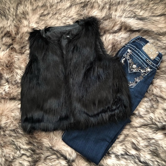 Massimo Faux fur black vest - Picture 5 of 14